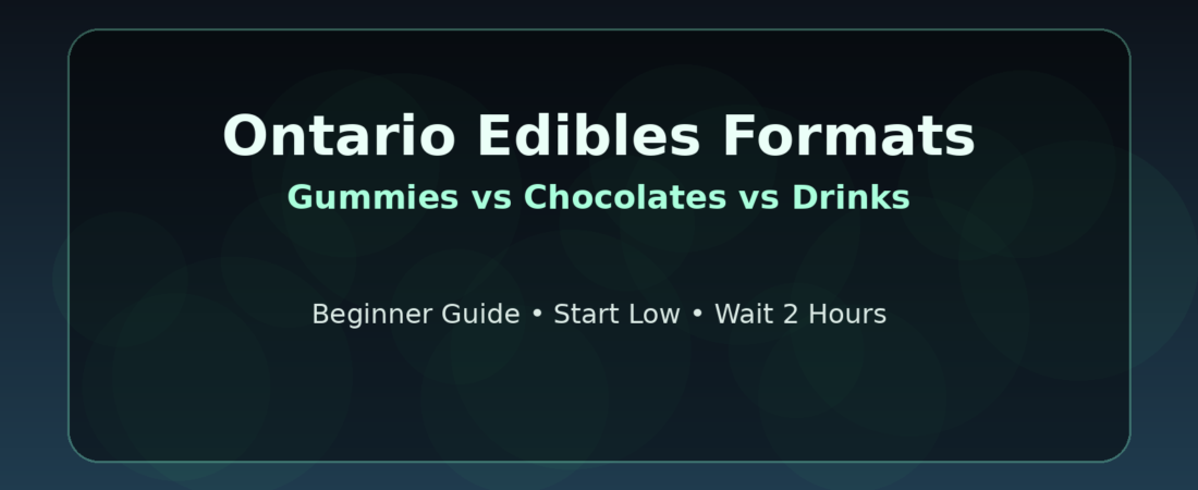 Ontario Edibles Formats: Gummies vs Chocolates vs Drinks (Beginner Guide)