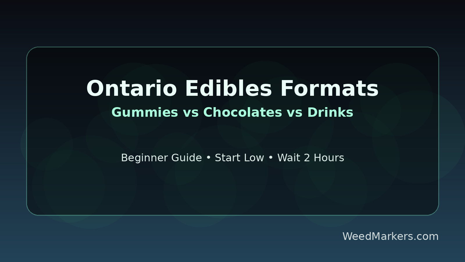 Ontario Edibles Formats: Gummies vs Chocolates vs Drinks (Beginner Guide)