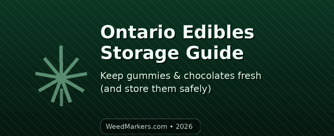 Ontario Edibles Storage Guide: Keep Gummies & Chocolates Fresh (2026)