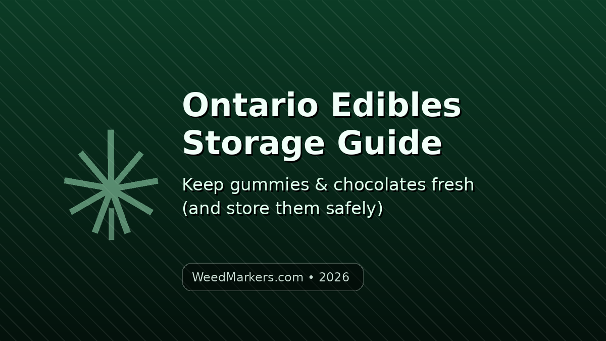 Ontario Edibles Storage Guide: Keep Gummies & Chocolates Fresh (2026)