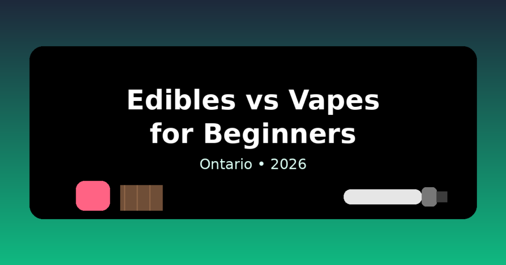Edibles vs vapes for beginners in Ontario (2026)