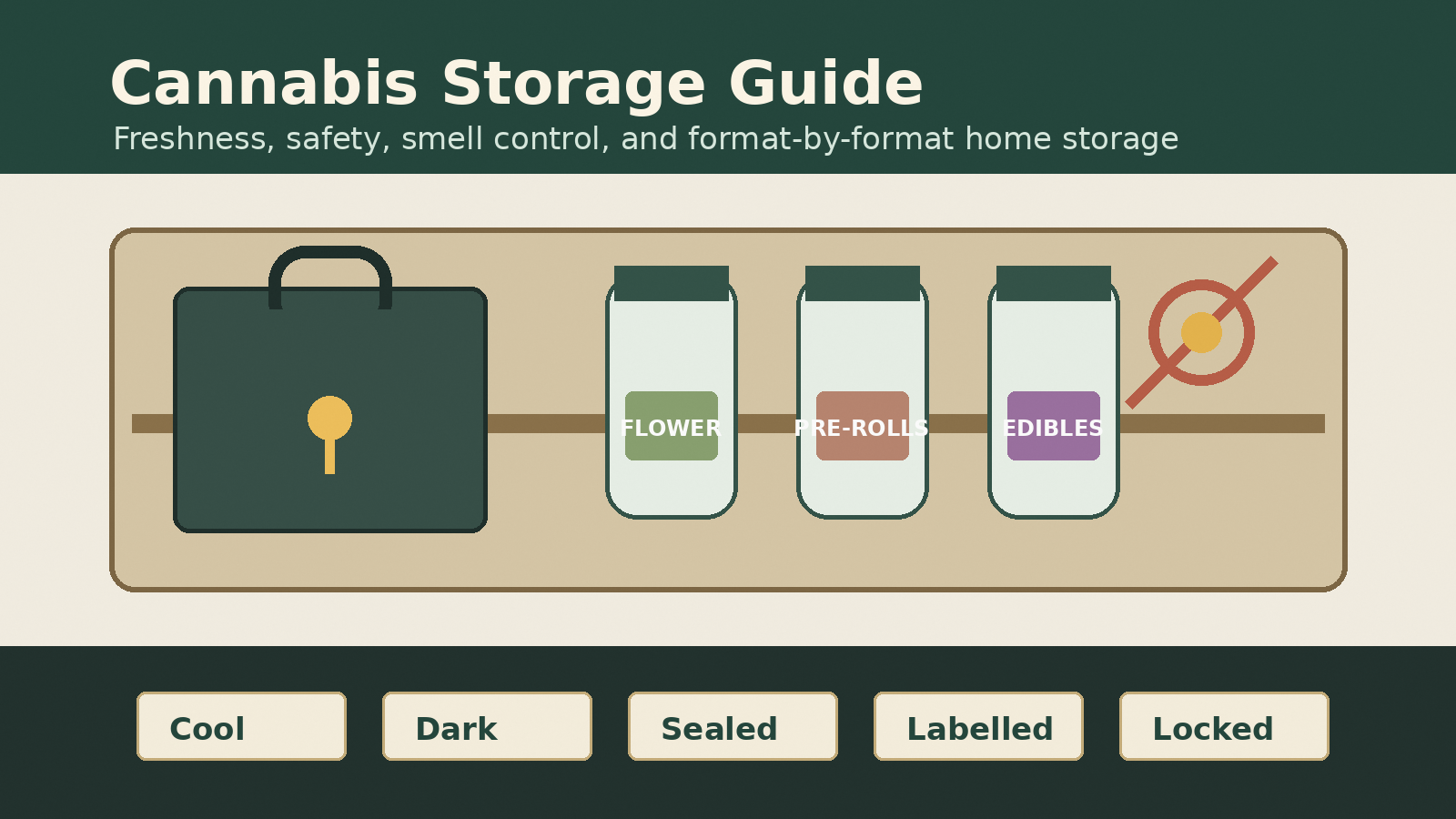 How to Store Cannabis at Home in Canada: Freshness, Smell, Safety & What to Avoid (2026)