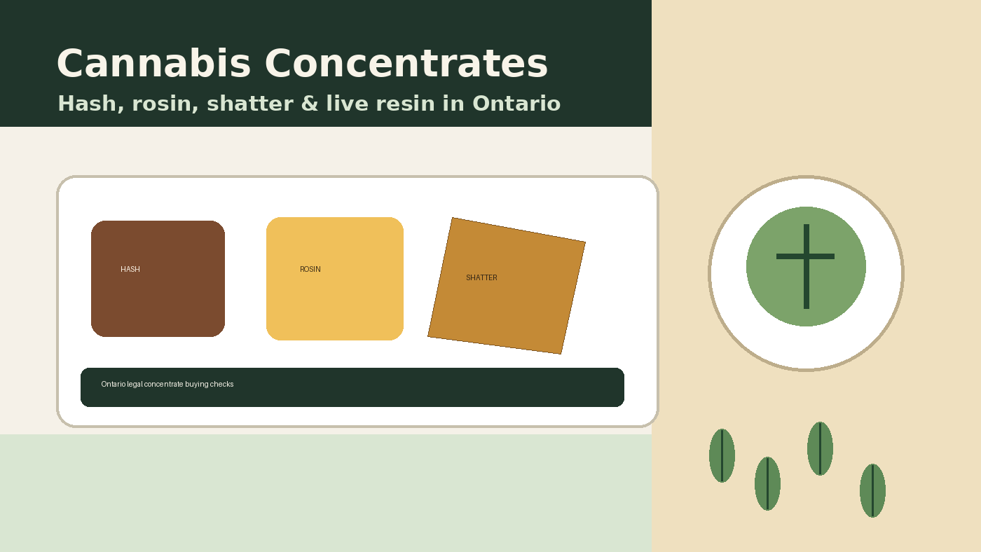 How to Choose Cannabis Concentrates in Ontario: Hash, Rosin, Shatter, Live Resin & Safer Buying Checks (2026)
