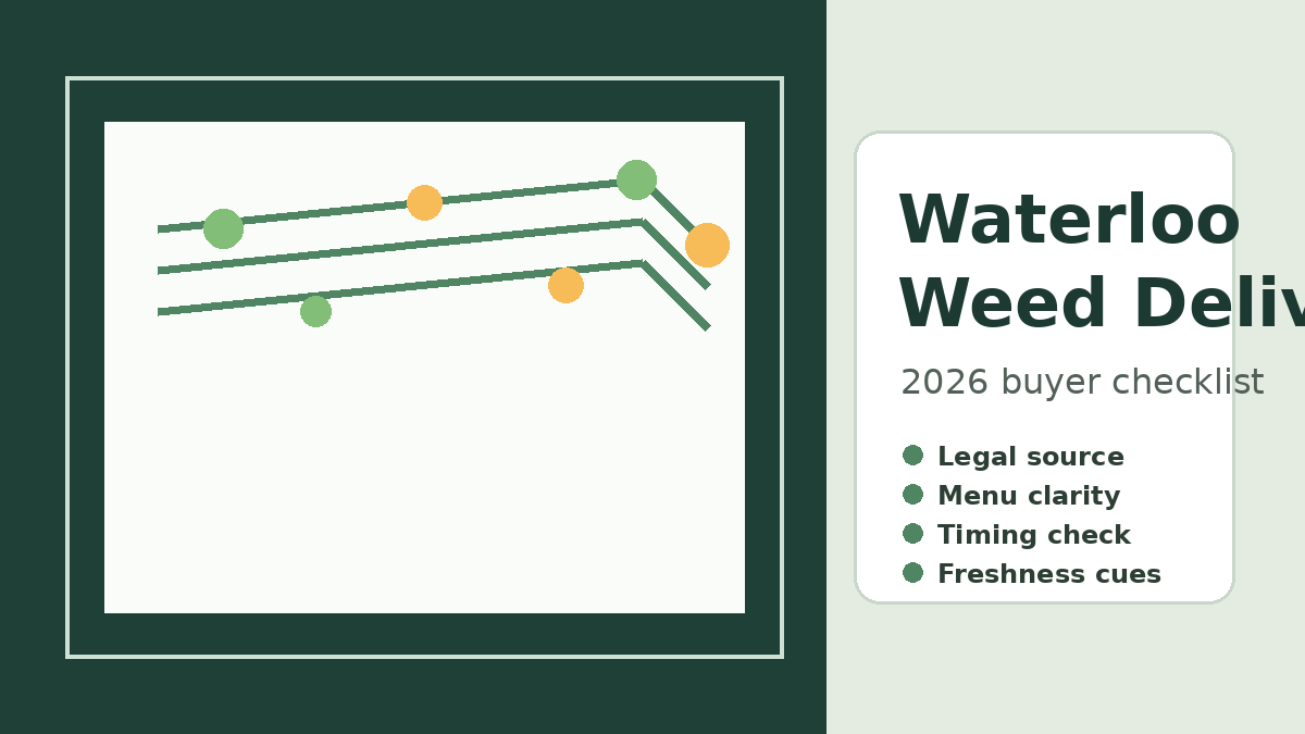 How to Choose Weed Delivery in Waterloo Ontario: Menu Checks, Timing & Safer Buying (2026)